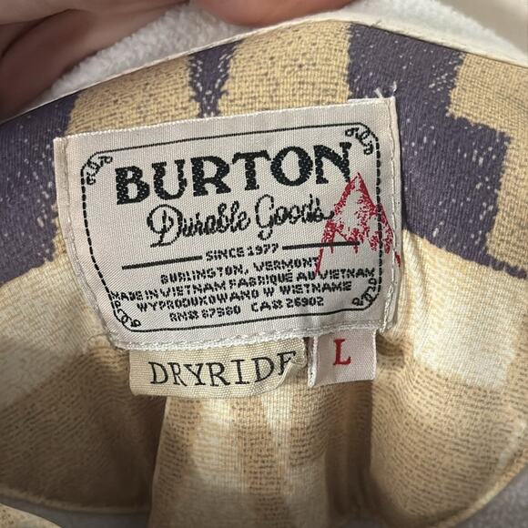 Burton women’s dry ride purple Aztec print heron pullover hoodie size large - Picture 4 of 6